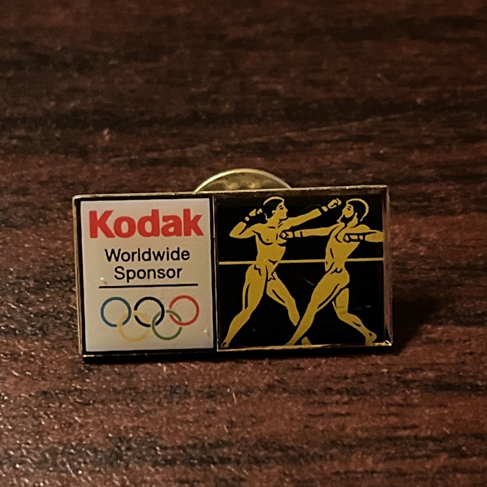 Vintage Kodak Worldwide Sponsor Athens Greece Olympics Lapel Hat Pin